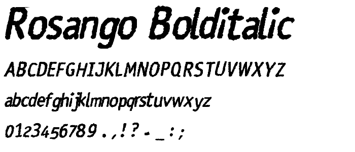 Rosango BoldItalic font